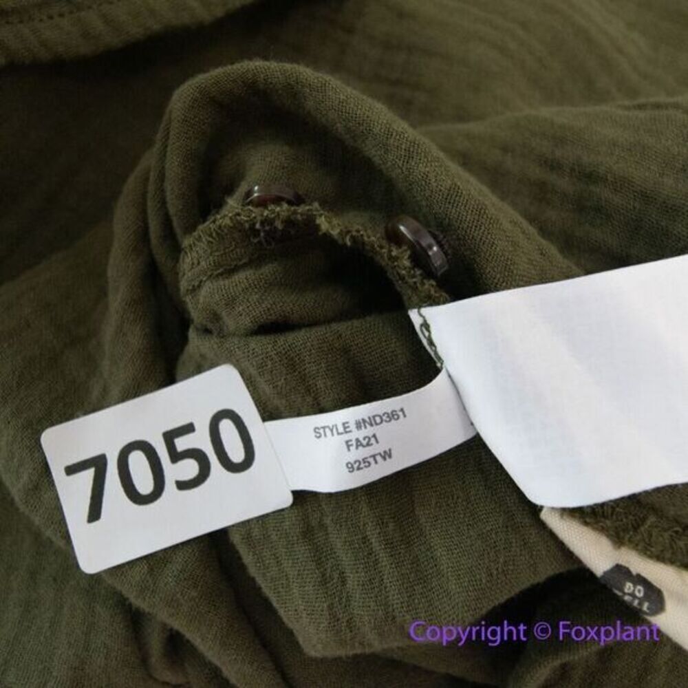 New! Madewell Lightspun Flap Pocket Oversized Ex-Boyfriend Shirt green, size 2X - Picture 15 of 16